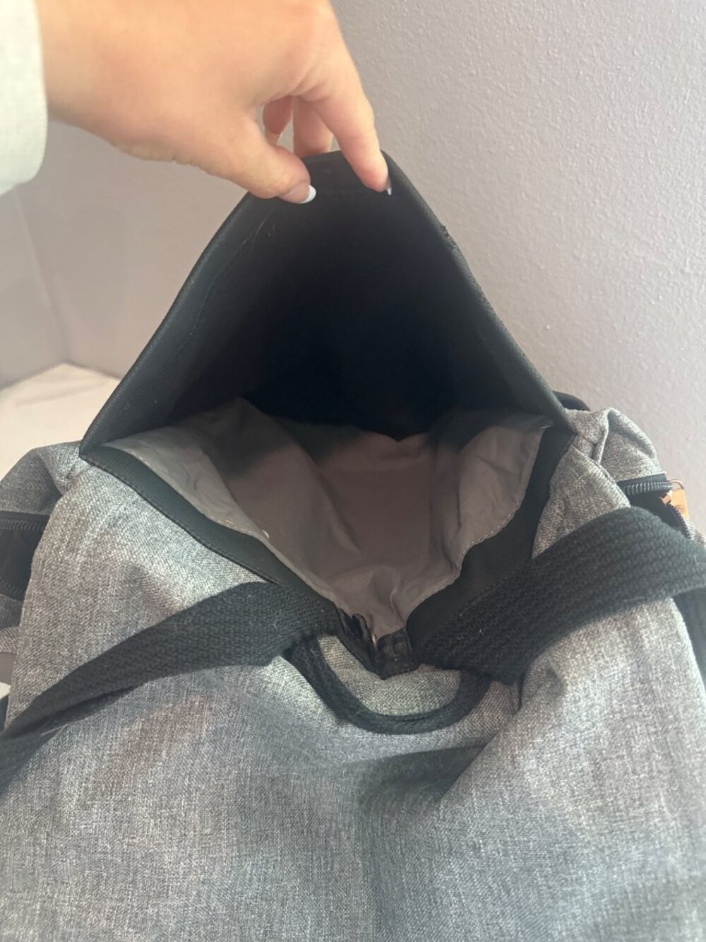Petunia Pickle Bottom Diaper Bag Black/Gray Boxy Backpack Changing Pad Luxury - Picture 5 of 16